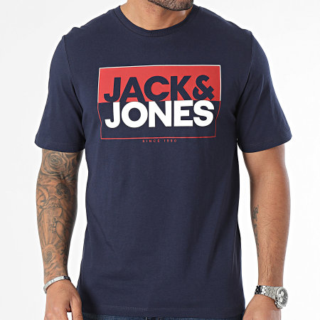 Jack And Jones - Tee Shirt Box Bleu Marine