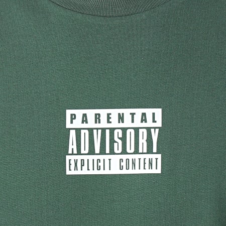 Parental Advisory - Tee Shirt Big Back Logo Vert Blanc