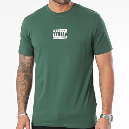 Parental Advisory - Tee Shirt Big Back Logo Vert Blanc