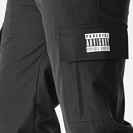 Parental Advisory - Pantalon Cargo Logo Noir Blanc