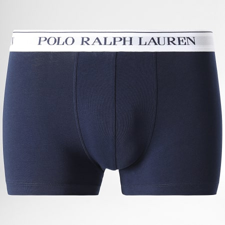 Polo Ralph Lauren - Lot De 3 Boxers Blanc Bleu Marine