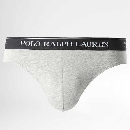 Polo Ralph Lauren - Set di 3 slip screziati grigio bianco nero