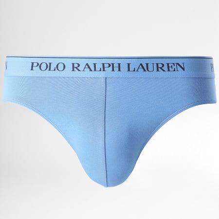 Polo Ralph Lauren - Lot De 3 Slips Bleu Clair Bleu Roi Bleu Marine