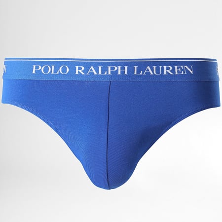 Polo Ralph Lauren - Lot De 3 Slips Bleu Clair Bleu Roi Bleu Marine