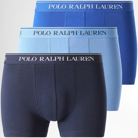 Polo Ralph Lauren - Lot De 3 Boxers Bleu Clair Bleu Roi Bleu Marine