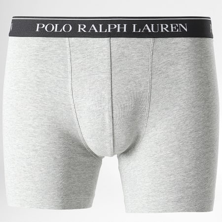 Polo Ralph Lauren - Lot De 3 Boxers Gris Chiné Blanc Noir