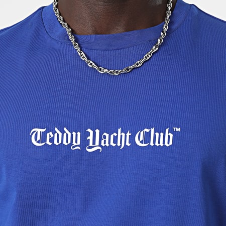 Teddy Yacht Club - Tee Shirt Manches Longues Art Series Blue Back Bleu Roi