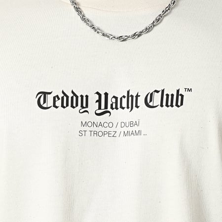 Teddy Yacht Club - Maglietta a manica lunga arancione posteriore beige della serie Art