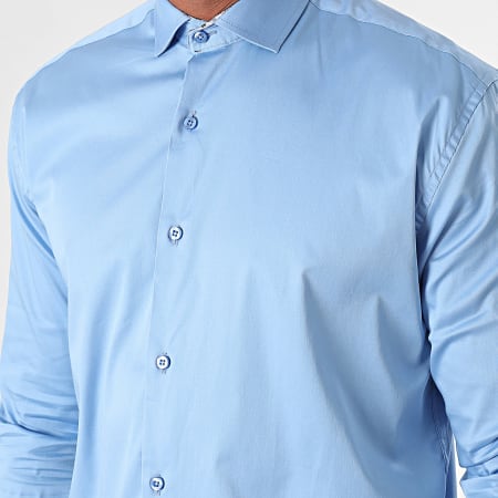 Classic Series - Camisa azul claro de manga larga