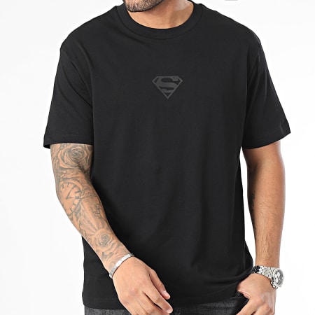 DC Comics - Tee Shirt Oversize Man Of Steel Noir Noir