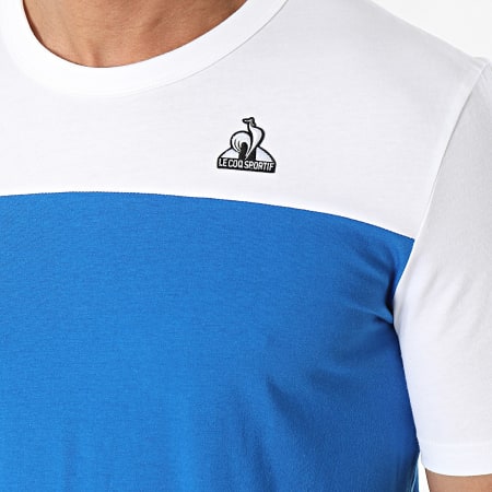 Le Coq Sportif - Tee Shirt Col Rond Bat 2410643 Bleu Blanc