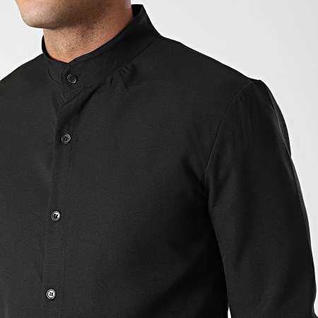 Frilivin - Set camicia e pantaloni neri a maniche lunghe