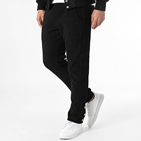 Frilivin - Conjunto de chaqueta y pantalón negro