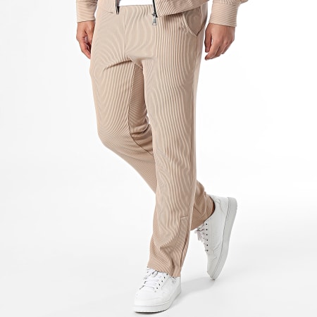 Frilivin - Set giacca e pantaloni con zip beige