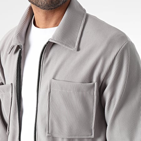 Frilivin - Set giacca e pantaloni con zip grigio