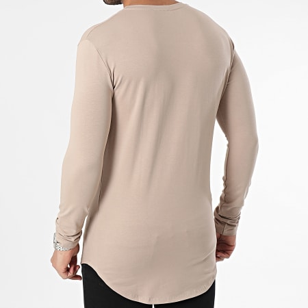 Frilivin - Camiseta de manga larga camel