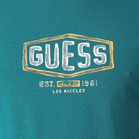 Guess - Tee Shirt Col Rond M4RI33-J1314 Vert Foncé