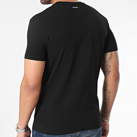 HUGO - Lote de 2 camisetas de HUGO con cuello de pico 50325417 Negro