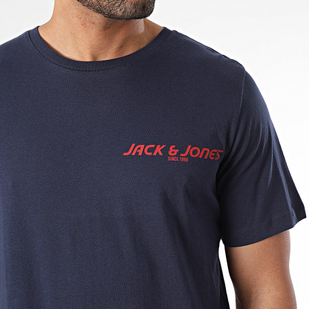 Jack And Jones - Camiseta cuadrada azul marino