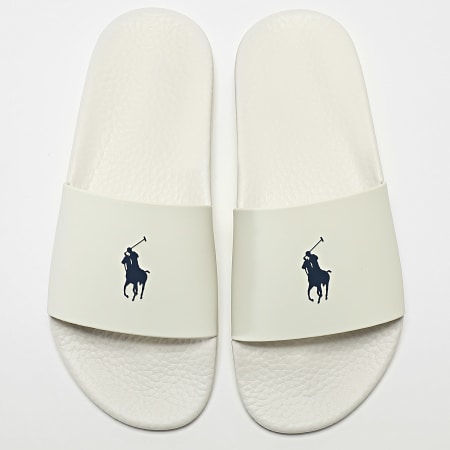 Polo Ralph Lauren - Polo Slide Sandals White Navy