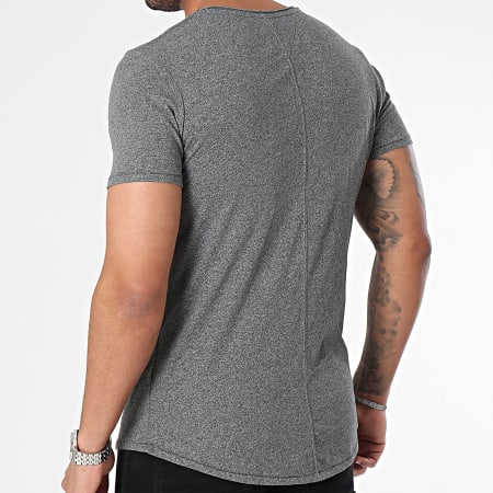 Tommy Jeans - Tee Shirt Slim Jaspe 9586 Gris Chiné
