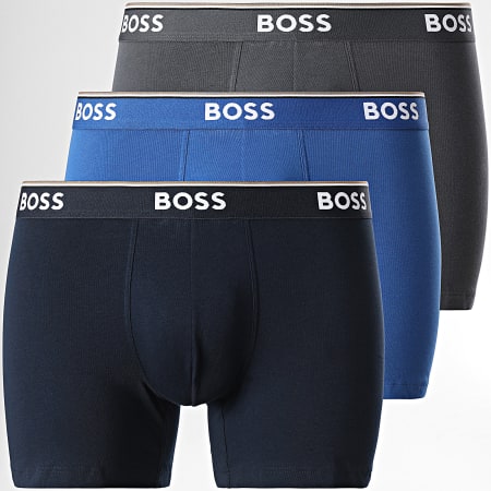 BOSS - Lot De 3 Boxers 50475282 Bleu Roi Bleu Marine Gris Anthracite