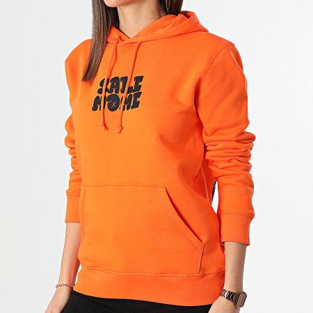 Sale Môme Paris - Sudadera con capucha Graffiti Orange Teddy para mujer