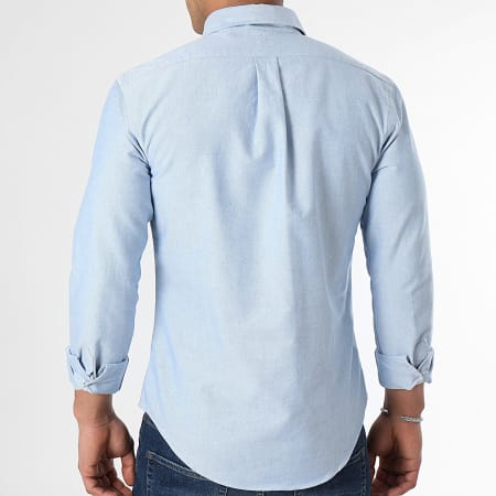 Polo Ralph Lauren - Camicia Slim Oxford a maniche lunghe Azzurro