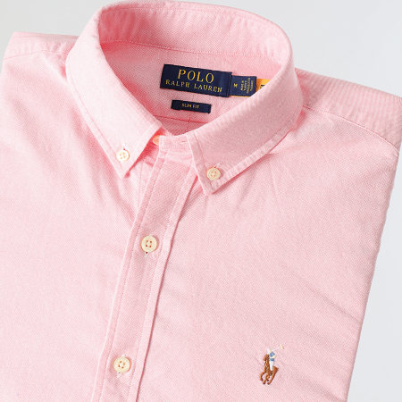 Polo Ralph Lauren - Slim Oxford Camisa Manga Larga Rosa