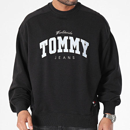 Tommy Jeans - Sweat Crewneck Boxy Varsity 8386 Noir