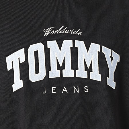 Tommy Jeans - Crewneck Boxy Varsity Sudadera 8386 Negro