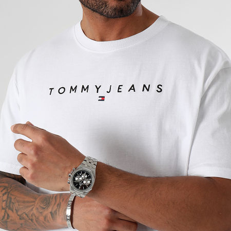 Tommy Jeans - Maglietta Linear Logo 7993 Bianco