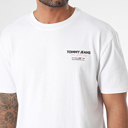 Tommy Jeans - Tee Shirt Col Rond Color Pop 8286 Blanc
