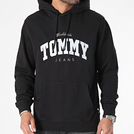Tommy Jeans - Felpa con cappuccio Regular Varsity 8401 Nero
