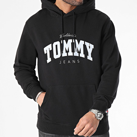 Tommy Jeans - Sweat Capuche Regular Varsity 8401 Noir