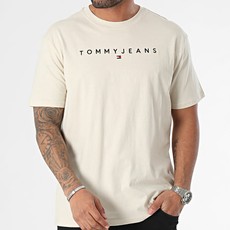 Tommy Jeans - Camiseta Logo Linear 7993 Beige
