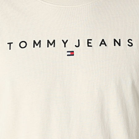 Tommy Jeans - Maglietta Linear Logo 7993 Beige