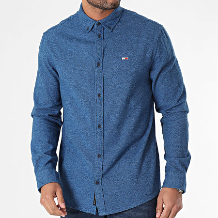 Tommy Jeans - Camicie a maniche lunghe Brushed Grindle 8329 Blu