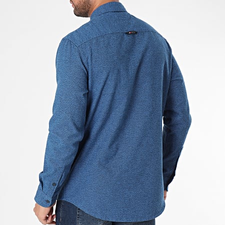 Tommy Jeans - Chemises Manches Longues Brushed Grindle 8329 Bleu