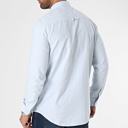 Tommy Jeans - Camicia Oxford regolare a maniche lunghe 8335 Azzurro