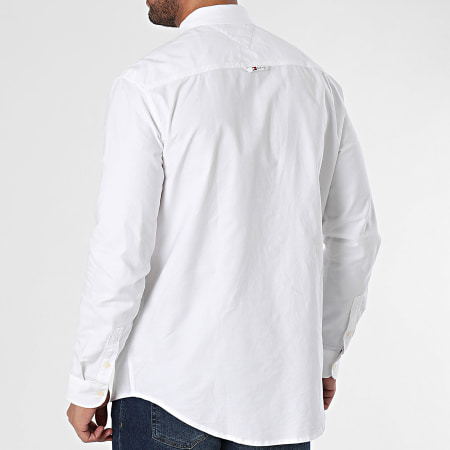 Tommy Jeans - Chemise Manches Longues Regular Oxford 8335 Blanc