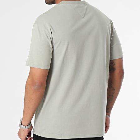 Tommy Jeans - Camiseta Regular Signature Cuello Redondo 7994 Verde Caqui