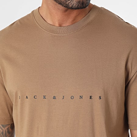 Jack And Jones - Camiseta Star Cuello Redondo Marrón