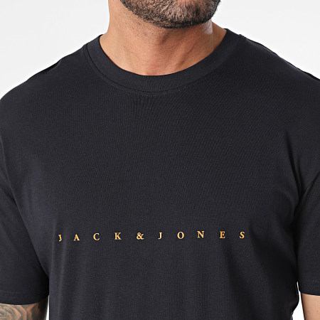 Jack And Jones - Tee Shirt Col Rond Star Bleu Marine