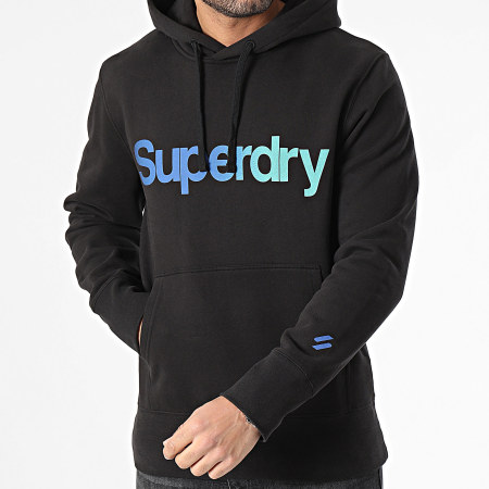 Superdry - Sweat A Capuche Logo Loose M2013517A Noir