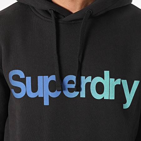 Superdry - Sweat A Capuche Logo Loose M2013517A Noir