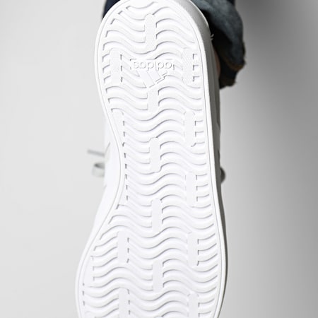 Adidas Sportswear - VL Court 3.0 Sneakers ID6280 Grigio Due Calzature Bianco Argento Metallizzato