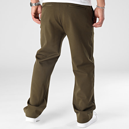 ADJ - Pantaloni chino verde cachi