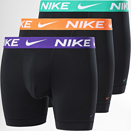 Nike - Juego de 3 bóxers Dri-Fit Essential Micro KE1157 Negro Morado Naranja Verde