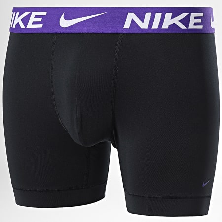 Nike - Lot De 3 Boxers Dri-Fit Essential Micro KE1157 Noir Violet Orange Vert